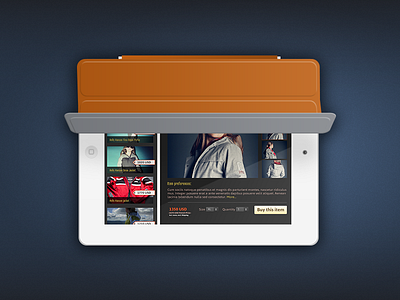 iPad app landscape . app blue case dark design device icon interface ios ipad iphone mac osx photo shopping ui ux white