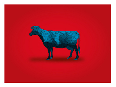 Holy Cow... abstract cow creative design farm icon illustration ilustrator polygon