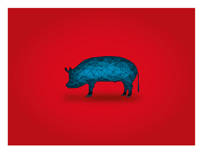 That'll do Pig... abstract art design digital farm pig shapes