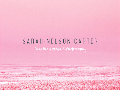 Sarah Nelson Carter | Logo Design 1.0 brand branding design graphics logo photography pink