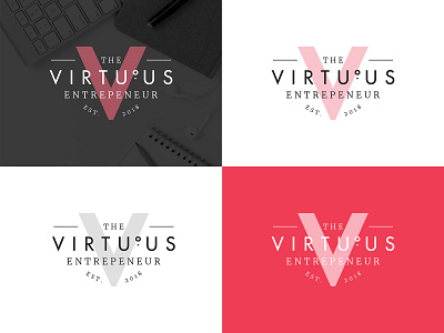 The Virtuous Entrepeneur — Color Variation creative design designer logo vintage