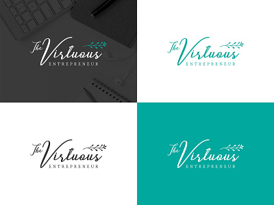 The Virtuous Entrepeneur — Log Variation creative graphic design logo logo design script typography