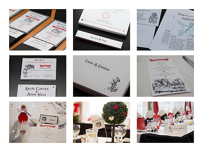 Alice in Wonderland — Wedding Suite brand branding creative design designer development dribbble invite graphics invitation invite logo typography