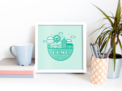 Home to Home | Illustration create designed designer fun graphic design green illustrate illustrated illustrated logo vector wales