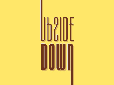 Upside Down Logo color identity logo text type typography