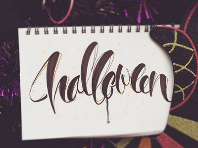 Halloween Type boo design halloween handmadefont inktype scary script type typeday