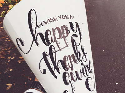 Happy Thanksgiving Type 3d cool design enjoy letter lettering logo shadows space texture thanksgiving type