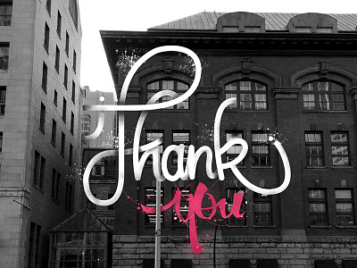 Thank You artsy design letter note photoshop thankyou type vector