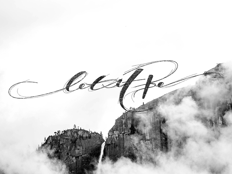 Let it Be cool design art vector mountains illustration lettering letter type