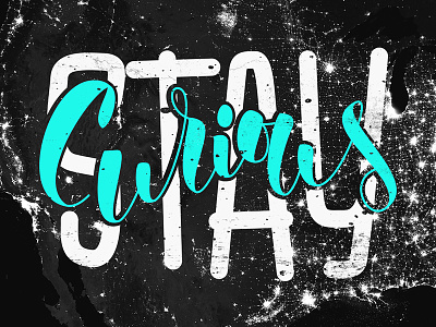 Stay Curious caligraphy design illustration letter lettering type