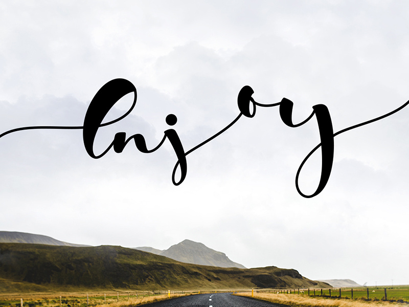 Enjoy caligraphy design illustration lettering letter type
