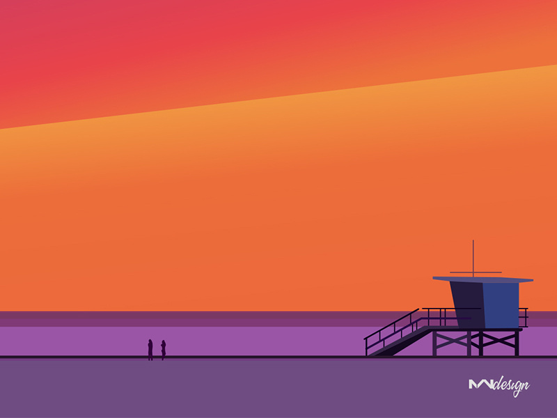 Beach Days beach mood design graphic nature challenge portrait illustration