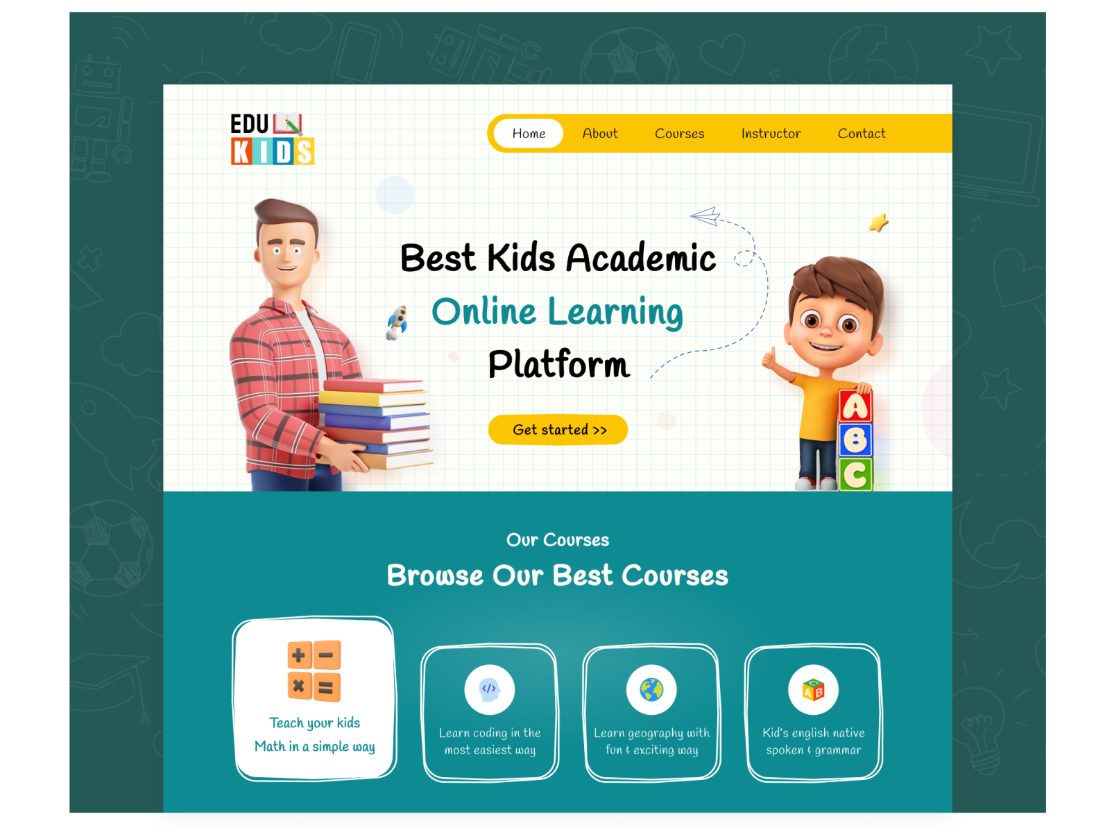 Online Learning Platform for Kids by Krupa Jethwa on Dribbble