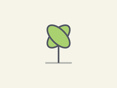 Minimum Tree fun icon illustration line tree vector
