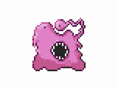 #132 Ditto PokeMonster 8 bit ditto monster monsterdex pixel pixel art pokemon