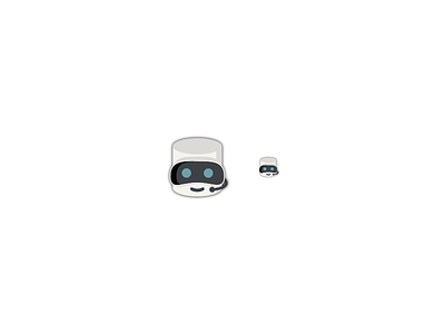 Emoji Roomino 2d emoji icon made with sketch robot roomino smile