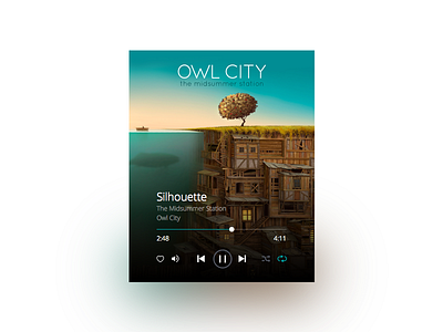 Day 005 - Music Player / Freebie clean daily 100 daily ui interface music music player olw city player spotify ui ui elements ux