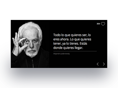 Day 007 - Author Quote author clean daily 100 daily ui jodorowsky love quote typography ui ui elements ux