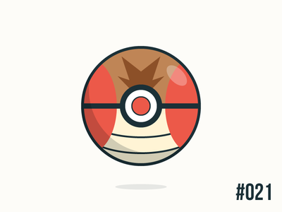 Pokéballday: #021 Spearow Ball clean illustrator nintendo pokeball pokeballday pokemon pokéball pokéballday pokémon spearow vector