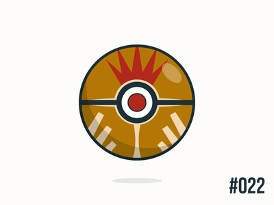 Pokéballday: #022 Fearow Ball clean fearow illustrator nintendo pokeball pokeballday pokemon pokéball pokéballday pokémon vector