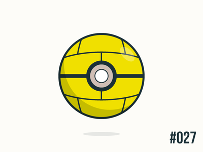 Pokéballday: #027 Sandshrew Ball clean illustrator nintendo pokeball pokeballday pokemon pokéball pokéballday pokémon sandshrew vector