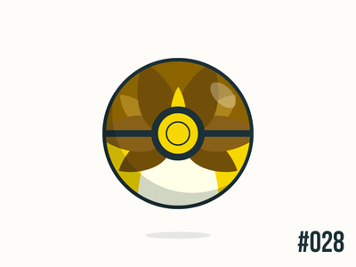 Pokéballday: #028 Sandlash Ball clean illustrator nintendo pokeball pokeballday pokemon pokéball pokéballday pokémon sandslash vector