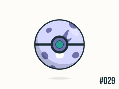 Pokéballday: #029 Nidoran♀ Ball clean illustrator nidoran nidoran♀ nintendo pokeball pokeballday pokemon pokéball pokéballday pokémon vector