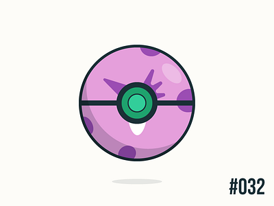 Pokéballday: #032 Nidoran♂ Ball clean illustrator nidoran nidoran♂ nintendo pokeball pokeballday pokemon pokéball pokéballday pokémon vector