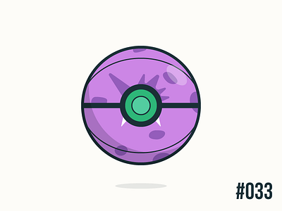 Pokéballday: #033 Nidorino Ball clean illustrator nidorino nintendo pokeball pokeballday pokemon pokéball pokéballday pokémon vector