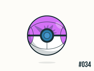 Pokéballday: #034 Nidoking Ball clean illustrator nidoking nintendo pokeball pokeballday pokemon pokéball pokéballday pokémon vector