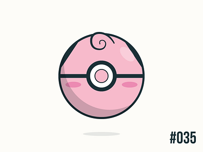 Pokéballday: #035 Clefairy Ball clean clefairy illustrator nintendo pokeball pokeballday pokemon pokéball pokéballday pokémon vector