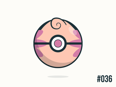 Pokéballday: #036 Clefable Ball clean clefable illustrator nintendo pokeball pokeballday pokemon pokéball pokéballday pokémon vector