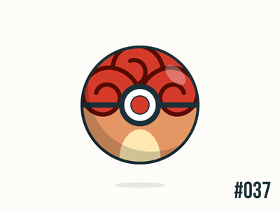 Pokéballday: #037 Vulpix Ball clean illustrator nintendo pokeball pokeballday pokemon pokéball pokéballday pokémon vector vulpix