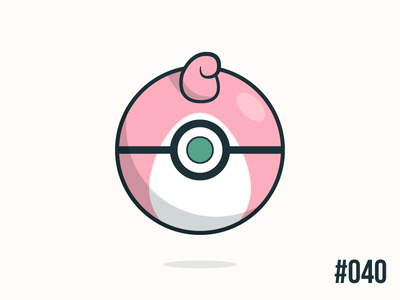 Pokéballday #040 Wigglytuff Ball clean illustrator nintendo pokeball pokeballday pokemon pokéball pokéballday pokémon vector wigglytuff