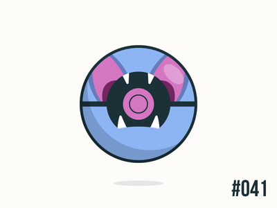 Pokéballday #041 Zubat Ball clean illustrator nintendo pokeball pokeballday pokemon pokéball pokéballday pokémon vector zubat