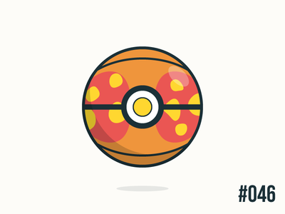 Pokéballday #046 Paras Ball clean illustrator nintendo paras pokeball pokeballday pokemon pokéball pokéballday pokémon vector