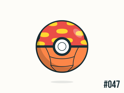 Pokéballday #047 Parasect Ball clean illustrator nintendo parasect pokeball pokeballday pokemon pokéball pokéballday pokémon vector