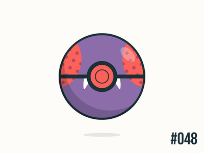 Pokéballday #048 Venonat Ball clean illustrator nintendo pokeball pokeballday pokemon pokéball pokéballday pokémon vector venonat