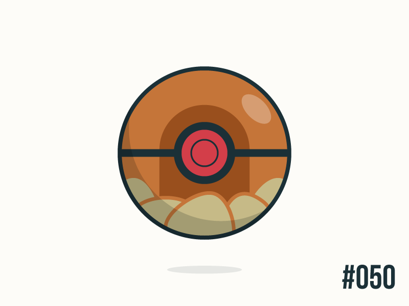 Pokéballday #050 Diglett Ball pokéballday pokeballday nintendo vector illustrator clean pokéball pokeball pokémon pokemon diglett