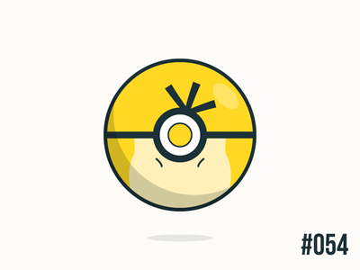 Pokéballday #054 Psyduck Ball clean illustrator nintendo pokeball pokeballday pokemon pokéball pokéballday pokémon psyduck vector