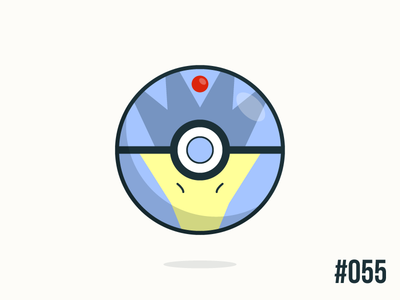 Pokéballday #055 Golduck Ball clean golduck illustrator nintendo pokeball pokeballday pokemon pokéball pokéballday pokémon vector