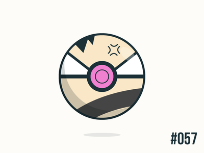 Pokéballday #057 Primeape Ball clean illustrator nintendo pokeball pokeballday pokemon pokéball pokéballday pokémon primeape vector