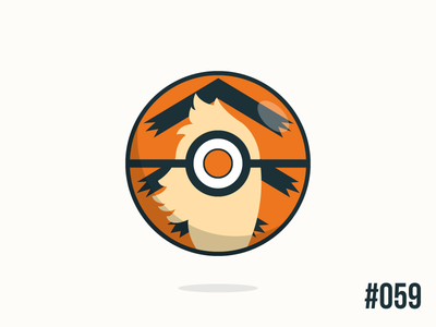 Pokéballday #058 Arcanine Ball arcanine clean illustrator nintendo pokeball pokeballday pokemon pokéball pokéballday pokémon vector