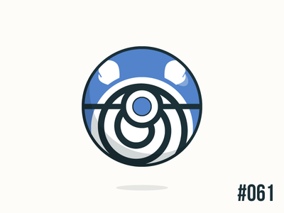 Pokéballday #061 Poliwhirl Ball clean illustrator nintendo pokeball pokeballday pokemon pokéball pokéballday pokémon poliwhirl vector