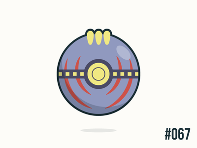 Pokéballday #067 Machoke Ball clean illustrator machoke nintendo pokeball pokeballday pokemon pokéball pokéballday pokémon vector