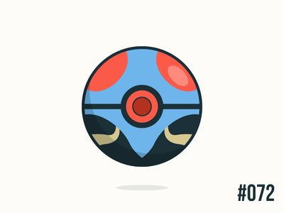 Pokéballday #072 Tentacool Ball clean illustrator nintendo pokeball pokeballday pokemon pokéball pokéballday pokémon tentacool vector