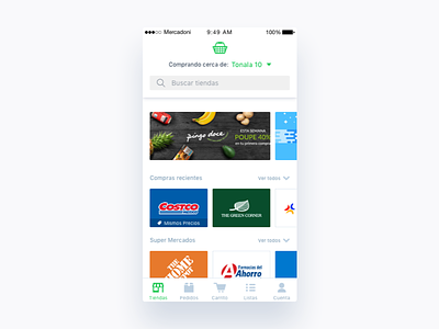 Mercadoni Main iOS app clean ios main mercadoni ui ux