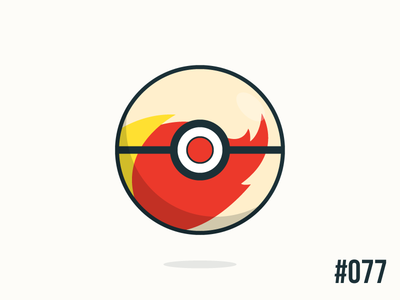 Pokéballday #077 Ponyta Ball clean illustrator nintendo pokeball pokeballday pokemon pokéball pokéballday pokémon ponyta vector