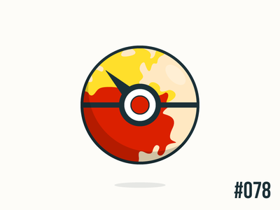 Pokéballday #078 Rapidash Ball clean illustrator nintendo pokeball pokeballday pokemon pokéball pokéballday pokémon rapidash vector