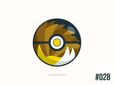 Pokéballday: #028 Sandlash Ball clean illustrator nintendo pokeball pokeballday pokemon pokéball pokéballday pokémon sandslash vector